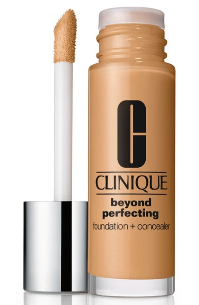 Shop Clinique Beyond Perfecting Foundation + Concealer In Wn 76 Toasted Wheat