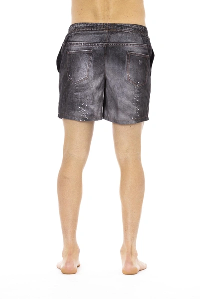 Shop Just Cavalli Beachwear Black Polyester Men's Swimwear