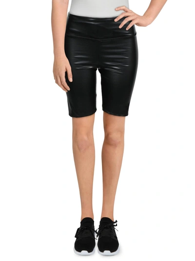 Shop Lamade Womens High Waist Fleece Lined Bike Shorts In Black