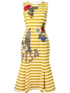 DOLCE & GABBANA EMBELLISHED STRIPED DRESS,F6XE4ZFSFDK11434150