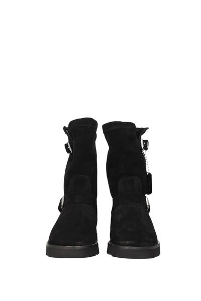 Shop Kenzo Ankle Boots Vibram Suede Black