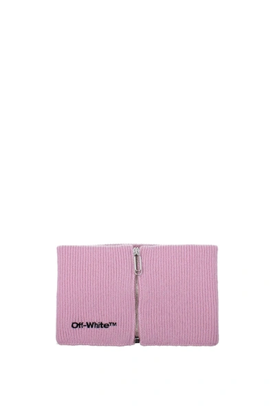 Shop Off-white Scarves Neck Collar Wool Pink Lilac
