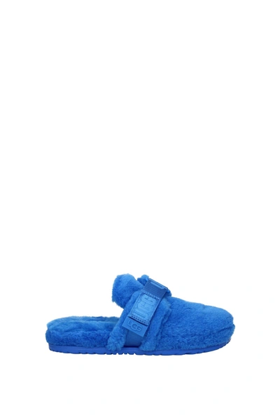 Ugg Slippers And Clogs Fur Blue | ModeSens