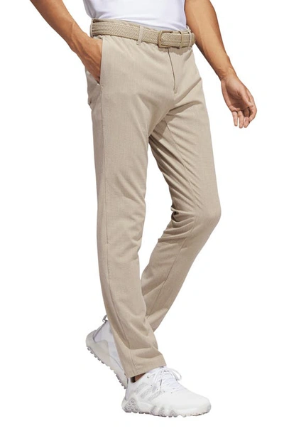 Shop Adidas Golf Crosshatch Performance Golf Pants In Hemp/ White