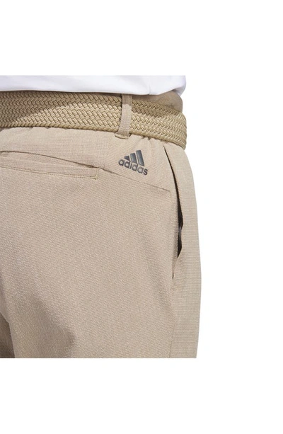 Shop Adidas Golf Crosshatch Performance Golf Pants In Hemp/ White