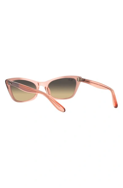 Shop Ray Ban Lady Burbank 55mm Cat Eye Sunglasses In Transparent Pink