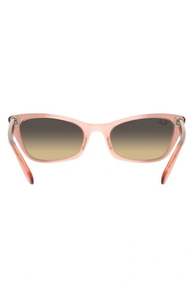Shop Ray Ban Ray-ban Lady Burbank 55mm Cat Eye Sunglasses In Transparent Pink
