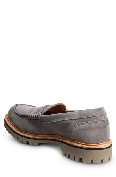 Allen Edmonds Freeport Weatherproof Suede Penny Loafer In Storm