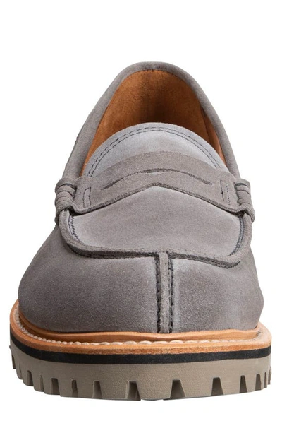 Allen Edmonds Freeport Weatherproof Suede Penny Loafer In Storm