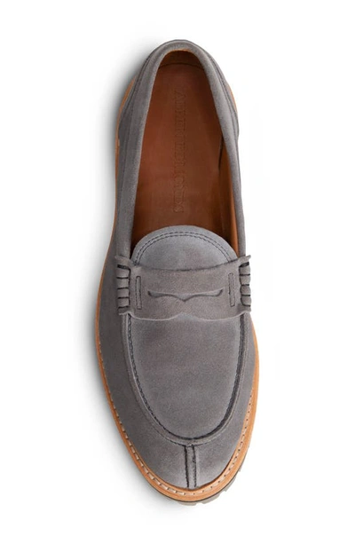 Allen Edmonds Freeport Weatherproof Suede Penny Loafer In Storm