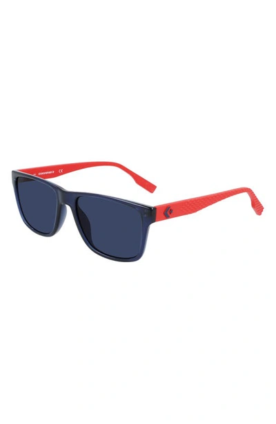 Shop Converse Force 55mm Sunglasses In Crystal Obsidian