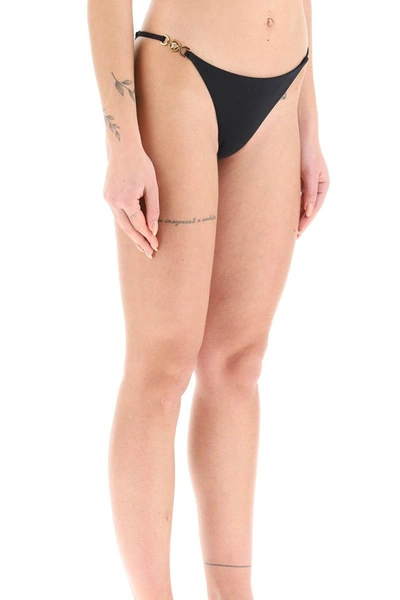 Shop Versace Medusa Bikini Bottom In Black