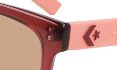 Shop Converse Force 56mm Sunglasses In Crystal Deep Bordeaux