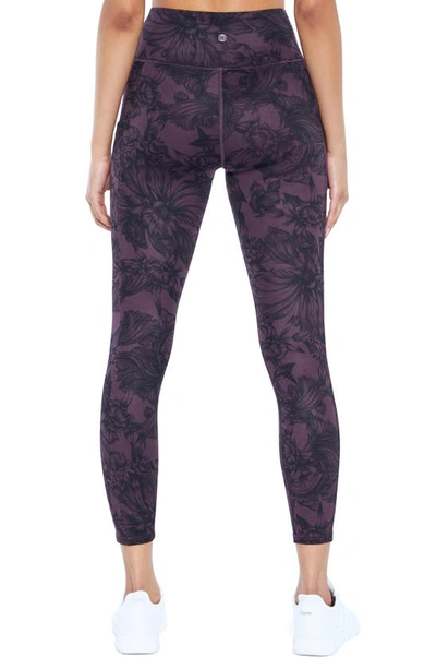 Balance Collection Eclipse Print Leggings In Wild Plum Floral Scroll