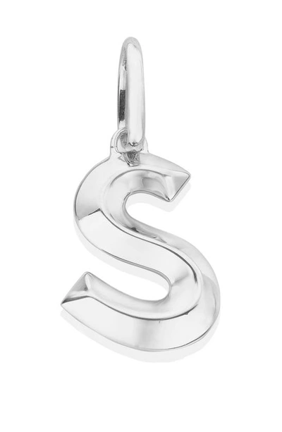 Shop Monica Vinader Alphabet Pendant Charm In Silver- S
