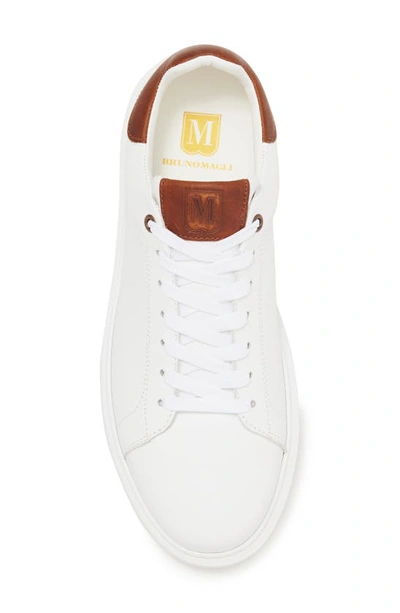 Bruno Magli Lucca Leather Sneaker In White