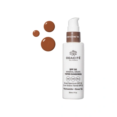 Shop Odacite Flex-perfecting Mineral Drops Tinted Sunscreen Spf 50 In 04 Medium-deep