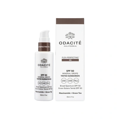 Shop Odacite Flex-perfecting Mineral Drops Tinted Sunscreen Spf 50 In 05 Deep