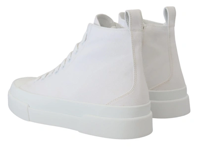 Shop Dolce & Gabbana White Canvas Cotton High Tops Sneakers Men's Shoes