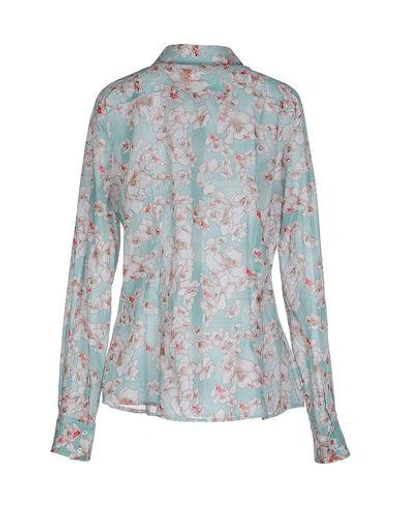 Shop Scervino Street Floral Shirts & Blouses In Light Green