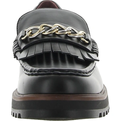 Shop Franco Sarto Limit Moc Womens Faux Leather Chain Loafers In Multi