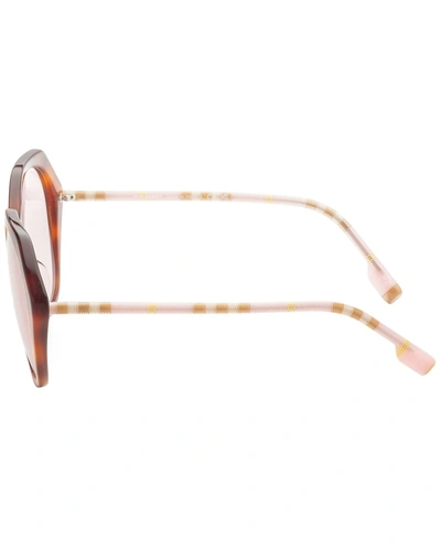 Shop Burberry Women's Vanessa 57mm Sunglasses In Brown