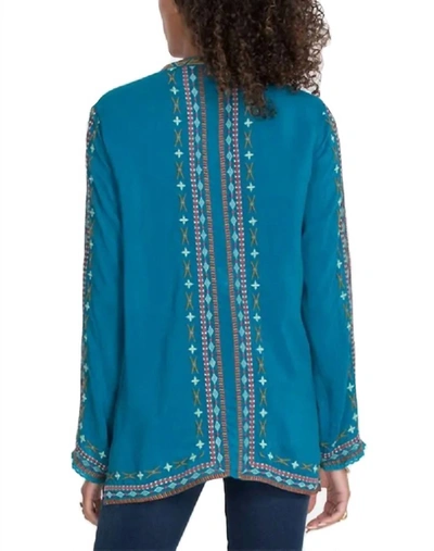 Shop Johnny Was Dover Blouse In Cerulean In Blue