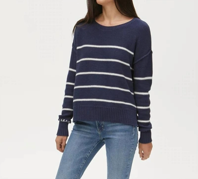 Shop Michael Stars Francia Pullover Sweater In Admiral In Blue