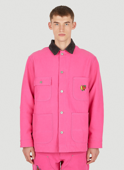 Shop Sky High Farm Workwear Workwear Canvas Chore Jacket Unisex Pinkunisex