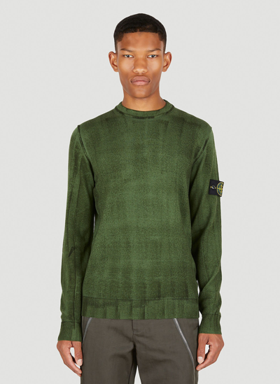 Stone Island Crewneck Knit Sweater In Green | ModeSens