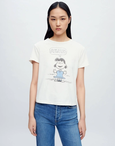 Shop Re/done Classic Tee "lucy Cute" In Vintage White