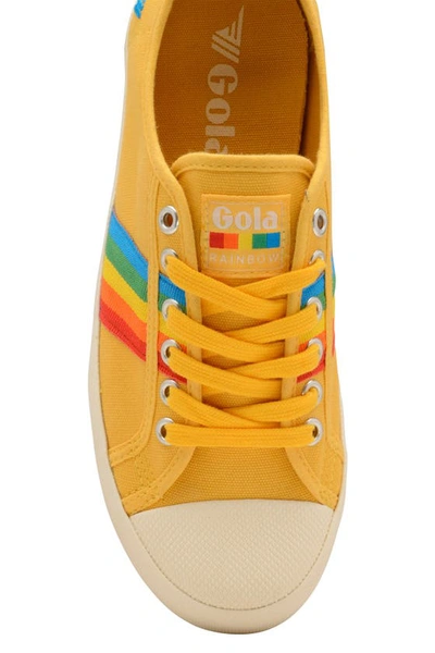 Shop Gola Coaster Rainbow Striped Sneaker In Sun/ Multi