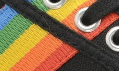 Shop Gola Coaster Rainbow Striped Sneaker In Black/ Multi