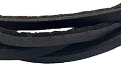 Shop Adornia Set Of 3 Black Leather Slider Bracelets