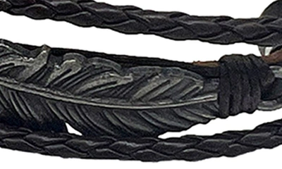 Shop Adornia Leather Multistrand Slider Bracelet In Brown