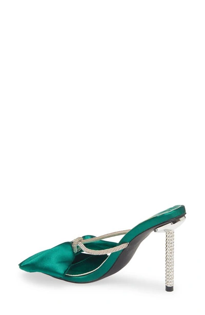 Shop Azalea Wang Tatum Bow Slide Sandal In Green