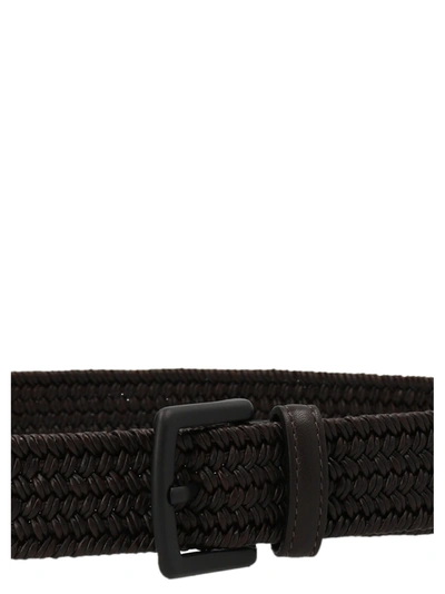 Shop Andrea D'amico Braided Leather Belt