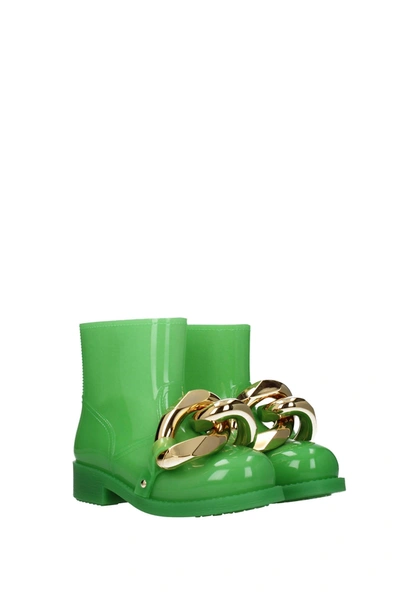 Shop Jw Anderson Ankle Boots Rubber Green Fluo Green