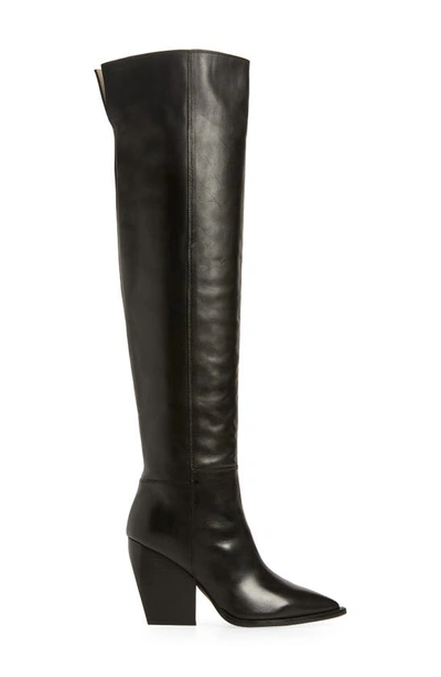 Allsaints Reina Over The Knee Boot In Black