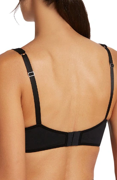 Shop Wolford Cotton Contour 3w Wireless Bra In Black