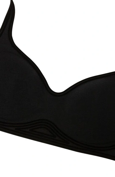 Shop Wolford Cotton Contour 3w Wireless Bra In Black