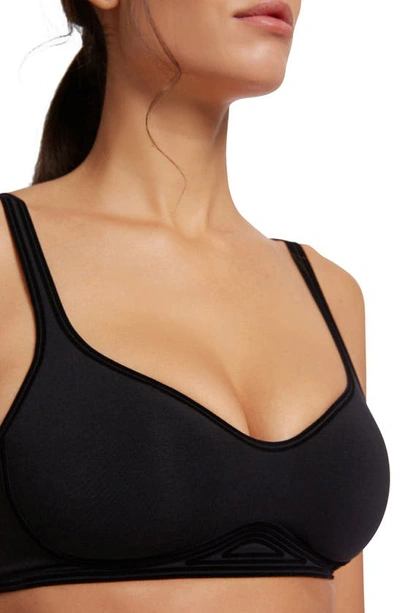 Shop Wolford Cotton Contour 3w Wireless Bra In Black