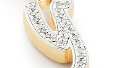Monica Vinader Diamond Alphabet Pendant Necklace In 18ct Gold Vermeil Sterling Y