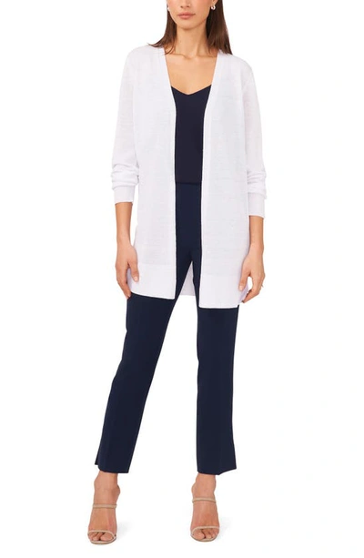 Halogen Side Slit Cardigan In Bright White