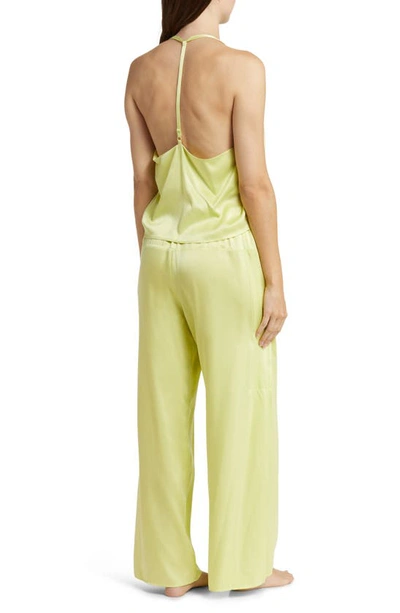 Shop Lunya Washable Mulberry Silk Pajamas In Boundless Lime