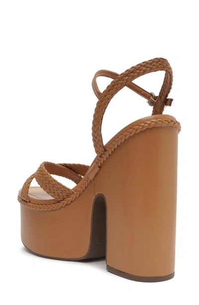 Shop Schutz Karima Cutout Platform Sandal In Honey Peach