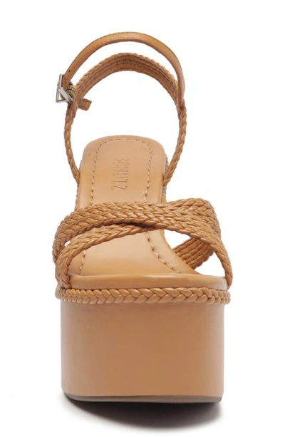 Shop Schutz Karima Cutout Platform Sandal In Honey Peach