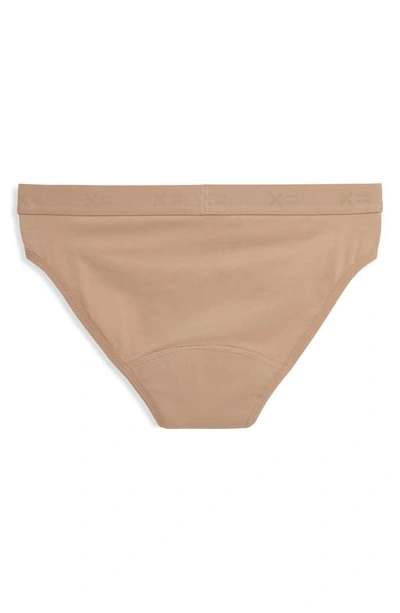 Shop Tomboyx First Line Stretch Cotton Period Bikini In Chai