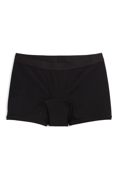 Shop Tomboyx First Line Stretch Cotton Period 4.5-inch Trunks In All Black