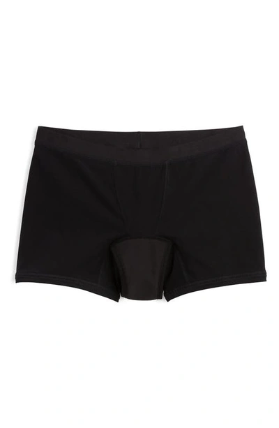 Shop Tomboyx First Line Stretch Cotton Period 4.5-inch Trunks In All Black